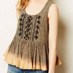 Peplum tank Anthropologie